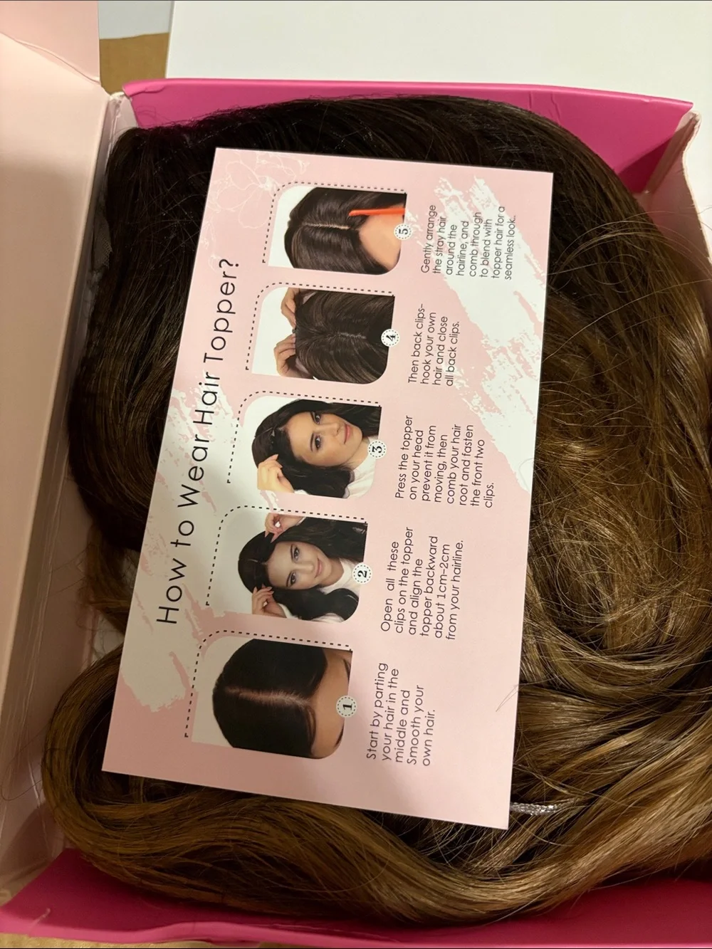 Brown Balayage Wavy Clip-In Hair Topper - Natural Brown Blend